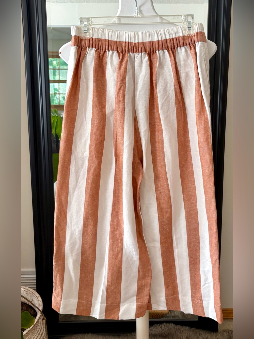 MADEWELL Striped Houston Wide Leg Cropped Pants - Picture 4 of 5
